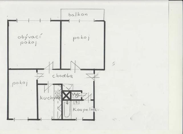 Prodej bytu 3+1, Čerčany, Družstevní, 64 m2