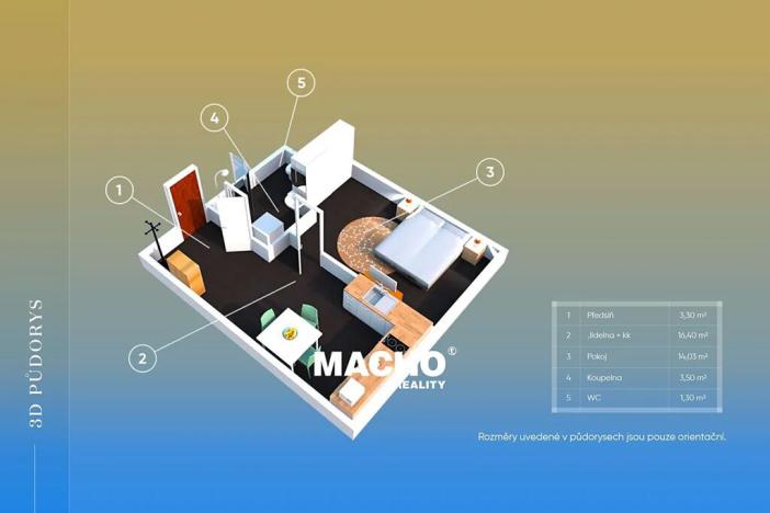 Prodej bytu 2+kk, Chrášťany, 39 m2