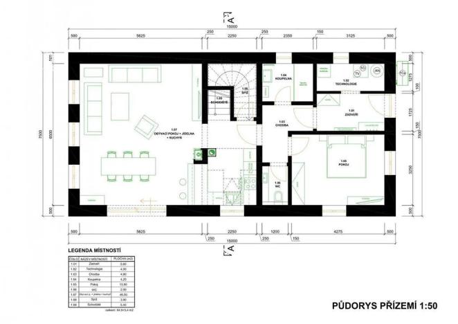 Prodej rodinného domu, Okrouhlice, 162 m2