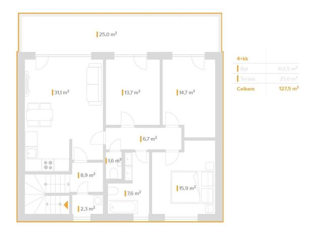 Prodej bytu 4+kk, Brno, Kobylín, 102 m2