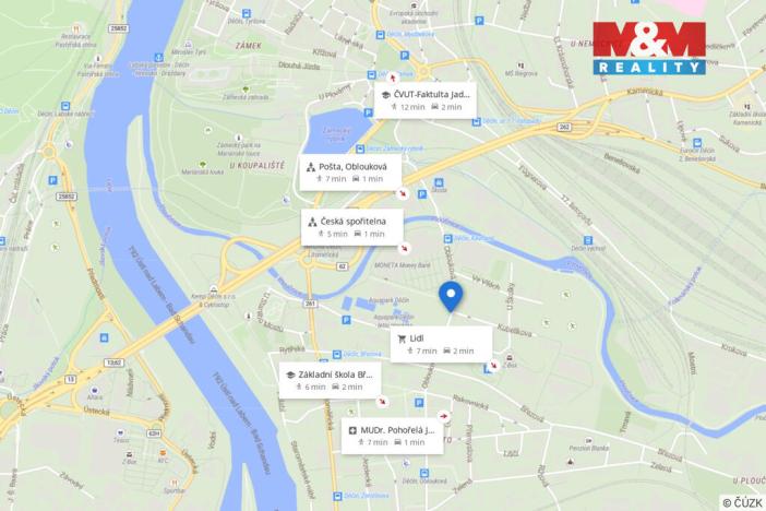 Pronájem bytu 2+1, Děčín, Oblouková, 60 m2