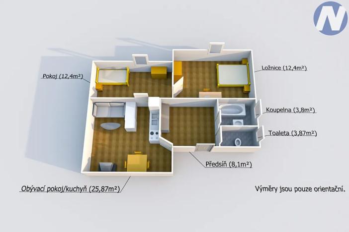 Prodej bytu 3+kk, Rokycany, 73 m2