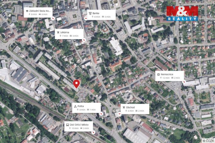 Pronájem bytu 1+1, Ústí nad Orlicí, Jilemnického, 38 m2