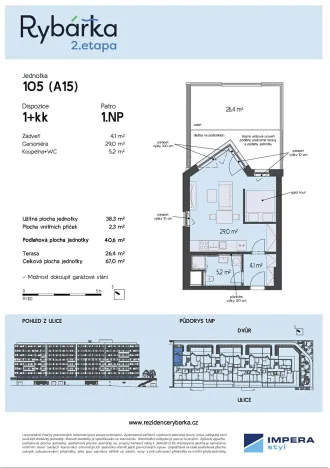 Prodej bytu 1+kk, Brno, Rybářská, 38 m2