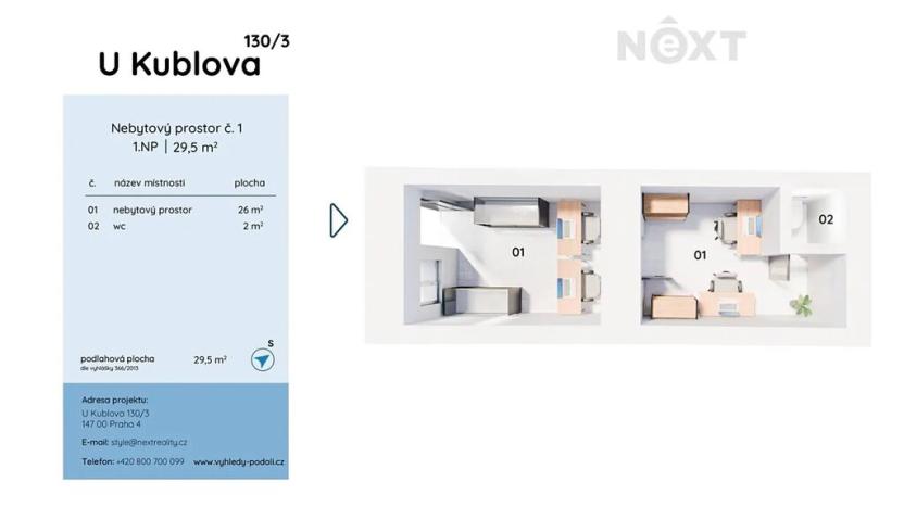 Prodej obchodního prostoru, Praha - Podolí, U Kublova, 29 m2