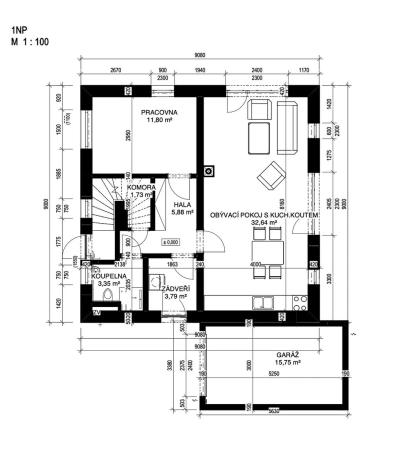 Prodej bytu 2+kk, Praha - Vinoř, Semtínská, 59 m2