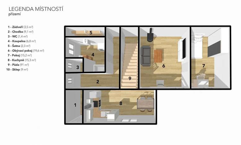 Prodej rodinného domu, Kryry, Nová, 114 m2