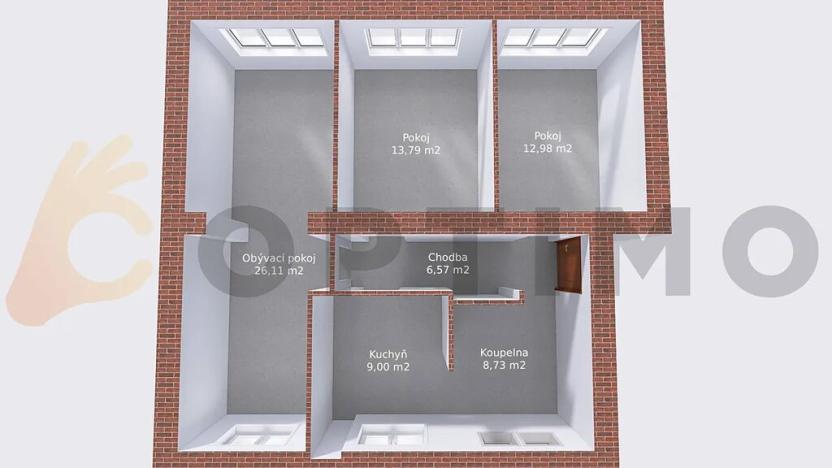 Prodej bytu 3+1, Praha - Letňany, Rokycanská, 77 m2