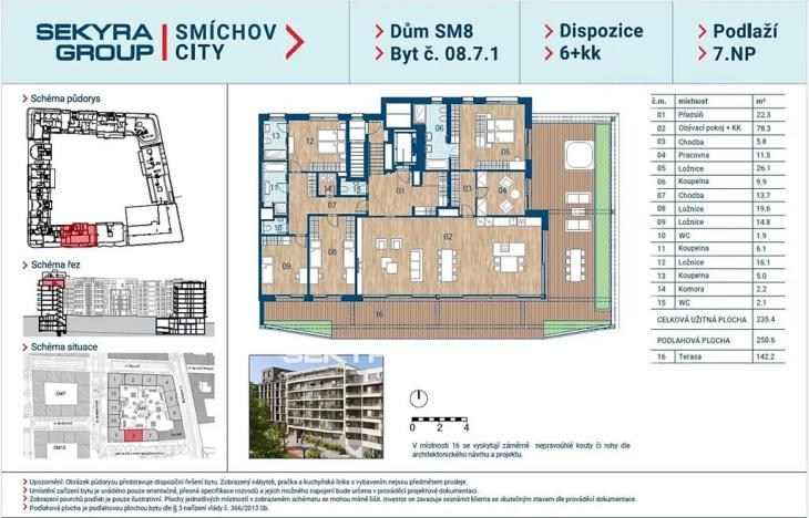 Prodej bytu 6+kk a větší, Praha, Šiklové, 235 m2