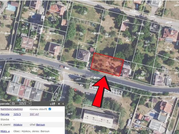 Prodej pozemku pro bydlení, Hýskov, Zabranská, 597 m2
