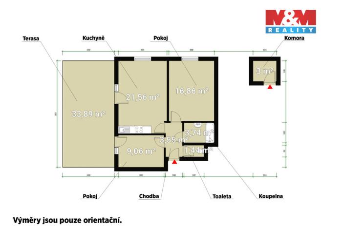 Prodej bytu 3+kk, Plzeň, V Zahrádkách, 57 m2