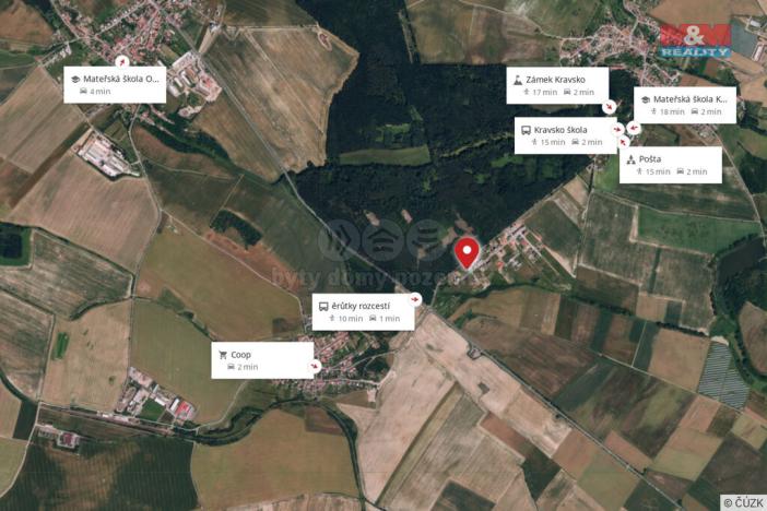 Prodej pozemku pro bydlení, Kravsko, 1000 m2