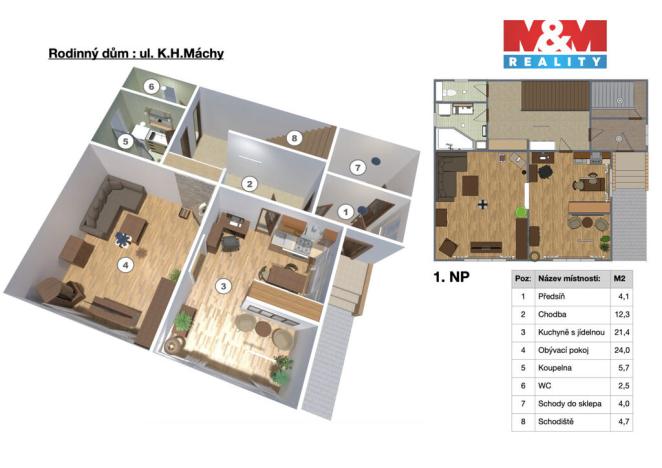 Prodej rodinného domu, Jirkov, K. H. Máchy, 246 m2