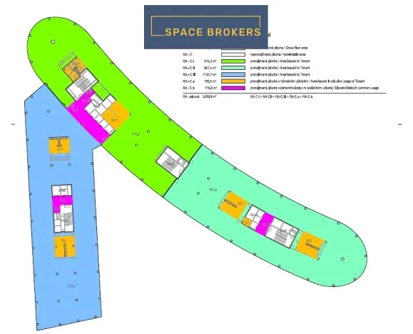 Pronájem kanceláře, Praha - Nusle, Pikrtova, 596 m2