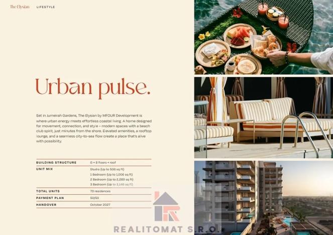 Prodej bytu 2+kk, Dubaj, Spojené arabské emiráty, 60 m2