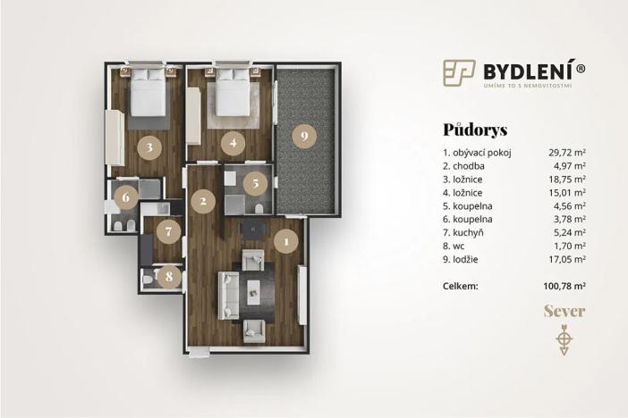 Prodej bytu 3+kk, Teplice, U Nových lázní, 86 m2