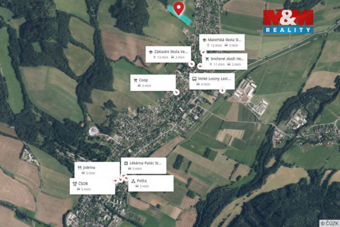 Prodej pozemku pro bydlení, Velké Losiny, Sportovní, 1041 m2