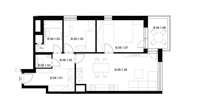 Prodej bytu 3+kk, Pardubice, Jozefa Gabčíka, 67 m2