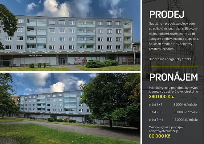 Prodej činžovního domu, Bílina, M. Švabinského, 2508 m2