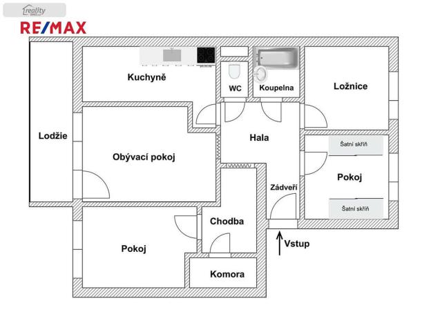 Prodej bytu 4+1, Praha - Řepy, Vondroušova, 86 m2