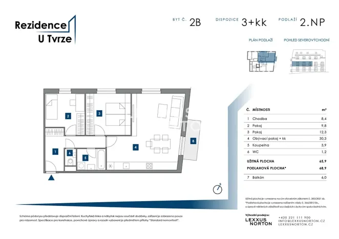 Prodej bytu 3+kk, Praha - Malešice, U tvrze, 69 m2