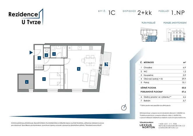 Prodej bytu 2+kk, Praha - Malešice, U tvrze, 58 m2