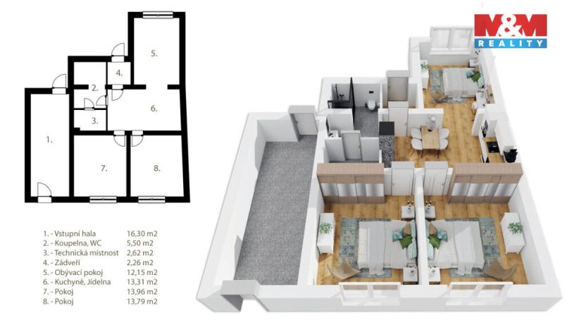 Prodej rodinného domu, Bořetice, 90 m2