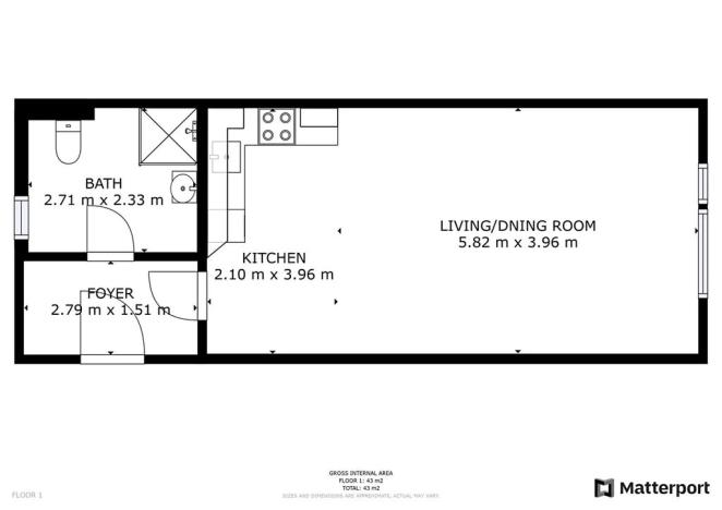 Pronájem bytu 1+kk, Příbram, Gen. R. Tesaříka, 41 m2