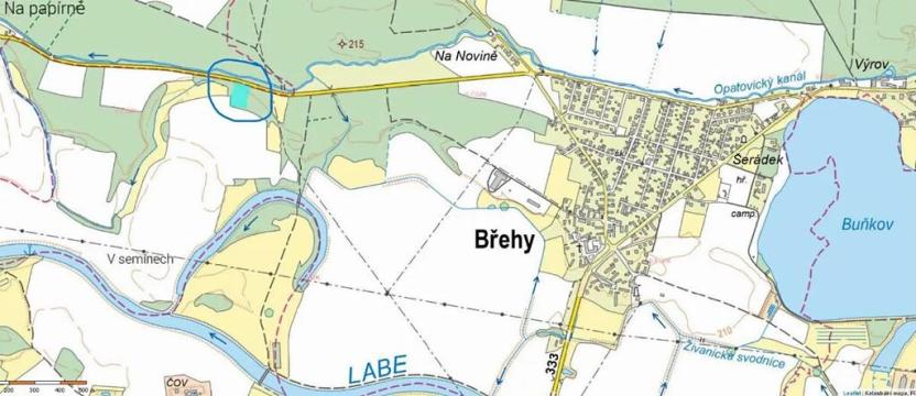 Prodej podílu lesa, Břehy, 7377 m2