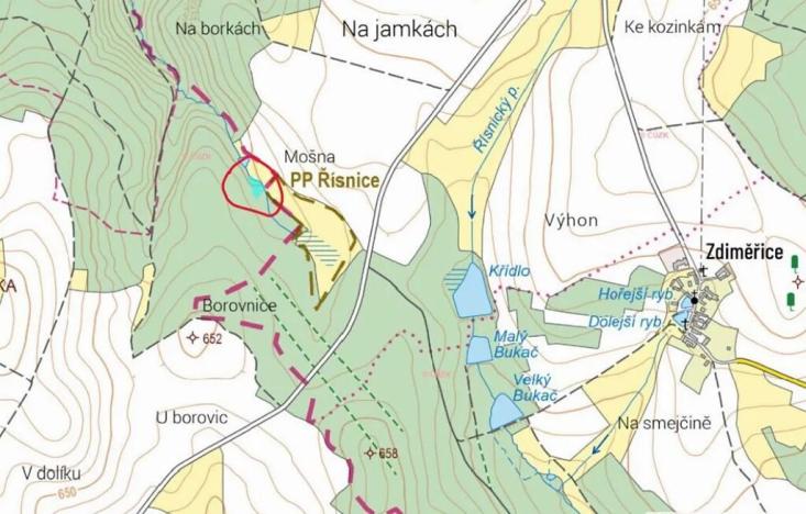 Prodej podílu lesa, Smilovy Hory, 938 m2