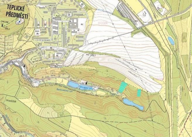 Prodej lesa, Bílina, 7458 m2