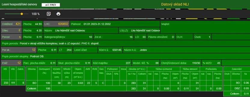 Prodej lesa, Náměšť nad Oslavou, 4445 m2
