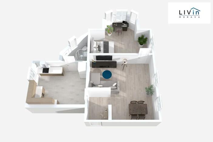 Pronájem bytu 2+1, Velká Bystřice, 8. května, 64 m2