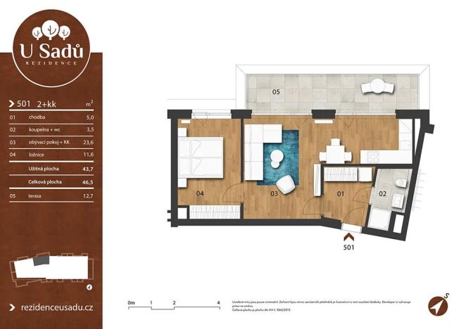 Prodej bytu 2+kk, Hradec Králové, Na Střezině, 46 m2