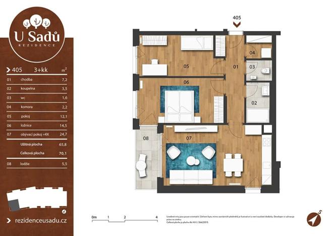 Prodej bytu 3+kk, Hradec Králové, Na Střezině, 70 m2