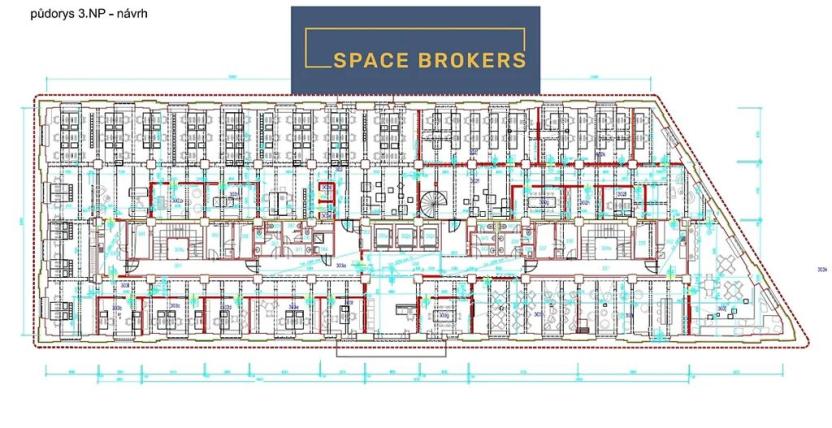 Pronájem kanceláře, Praha - Holešovice, Jankovcova, 380 m2