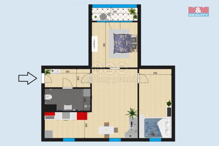 Prodej bytu 3+1, Kolín - Kolín II, Benešova, 64 m2