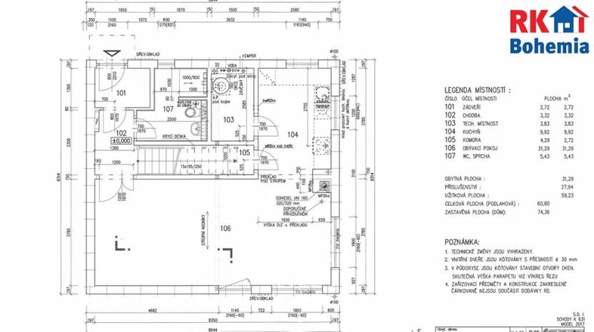 Prodej rodinného domu, Červený Újezd, U Studny, 120 m2