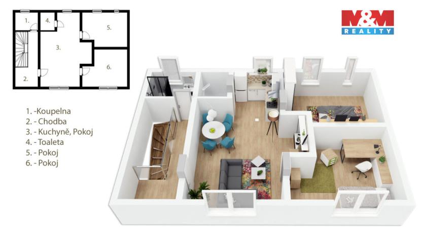 Prodej bytu 3+kk, Slaný, Pod Horou, 74 m2