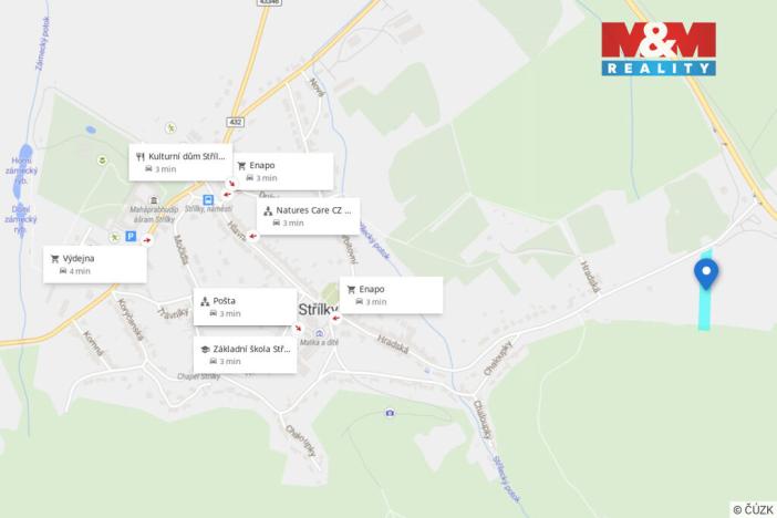 Prodej pozemku pro bydlení, Střílky, 4460 m2