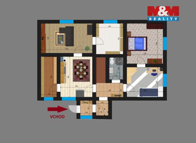 Prodej rodinného domu, Křenice, K Návsi, 120 m2