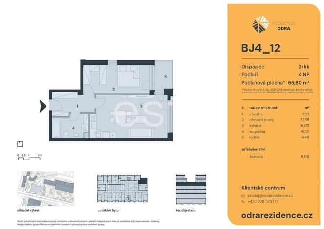 Prodej bytu 2+kk, Praha - Bohnice, Lodžská, 66 m2