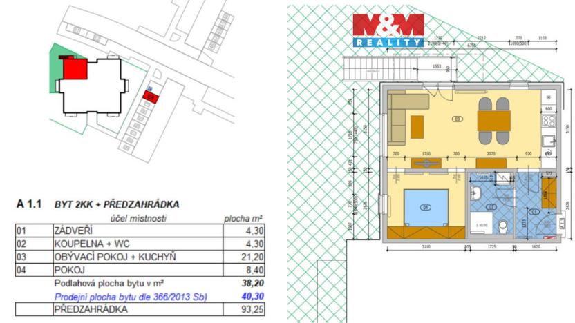 Prodej bytu 2+kk, Dačice - Dačice V, U Stadionu, 40 m2