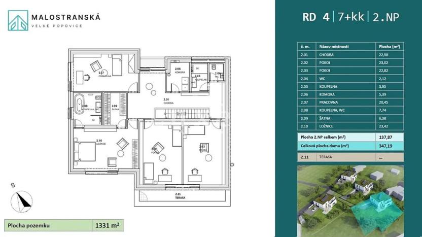 Prodej rodinného domu, Velké Popovice, Malostranská, 350 m2