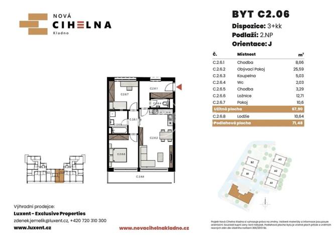 Prodej bytu 3+kk, Kladno, 68 m2