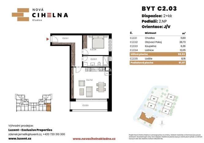 Prodej bytu 2+kk, Kladno, 59 m2