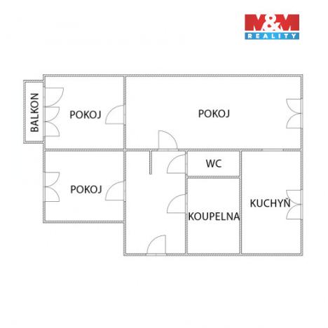 Prodej bytu 3+1, Ostrava - Poruba, Opavská, 76 m2