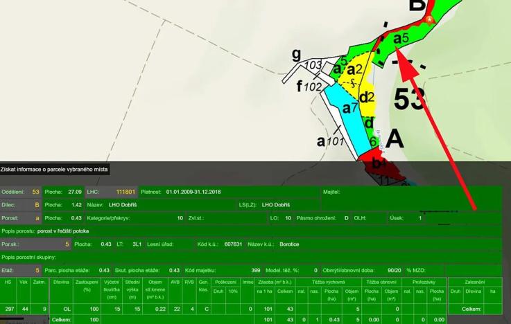 Prodej lesa, Borotice, 4280 m2