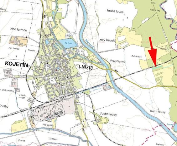 Prodej louky, Kojetín, 4137 m2
