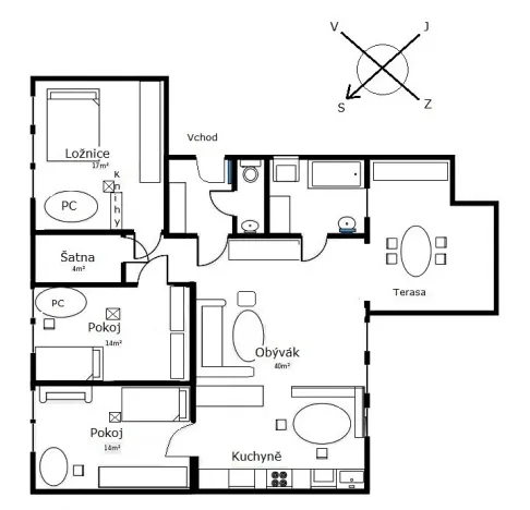 Prodej bytu 4+kk, Brno, Erbenova, 102 m2